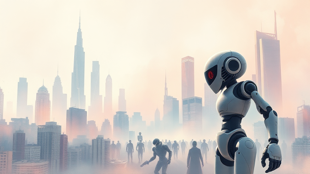 로봇 투자, 주목할 기업은? (watercolor 스타일)