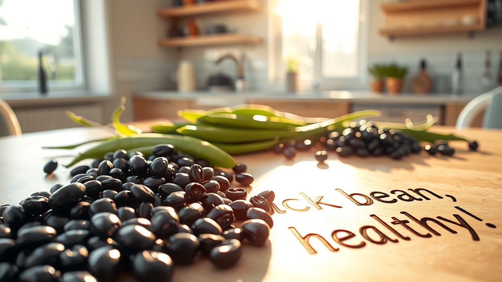 검정콩, 건강하게 즐겨보세요! (realistic 스타일)