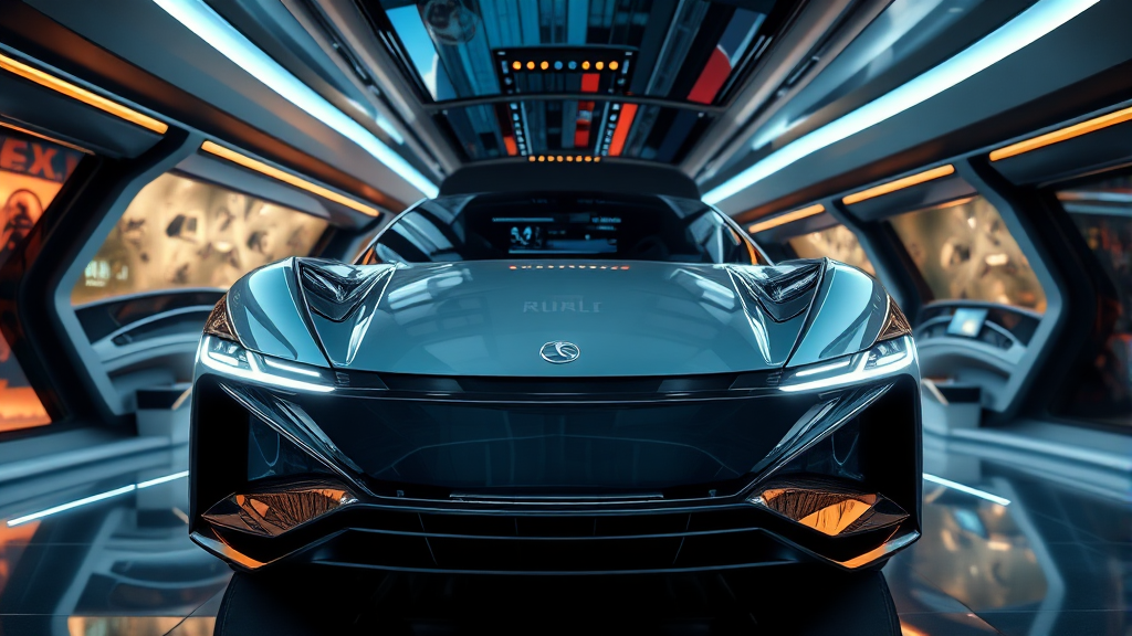 그랜저 하이브리드: 매력적인 디자인 변화 (realistic 스타일)