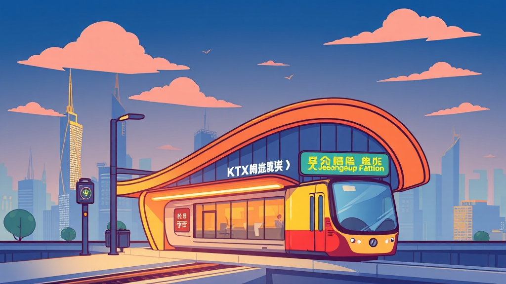 역세권 개발 프리미엄 (cartoon 스타일)