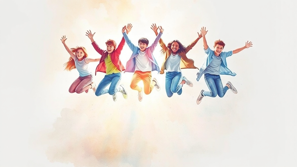 미래를 향한 도약, 지금 시작하세요! (watercolor 스타일)