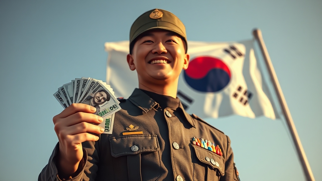 2025년 병장 월급 상세 구성 (realistic 스타일)