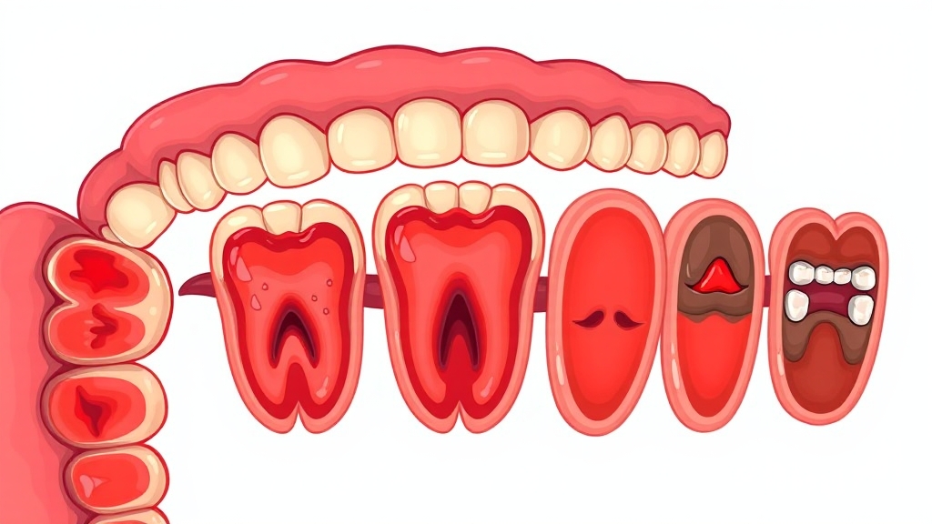잇몸병, 단계별 증상 체크! (cartoon 스타일)