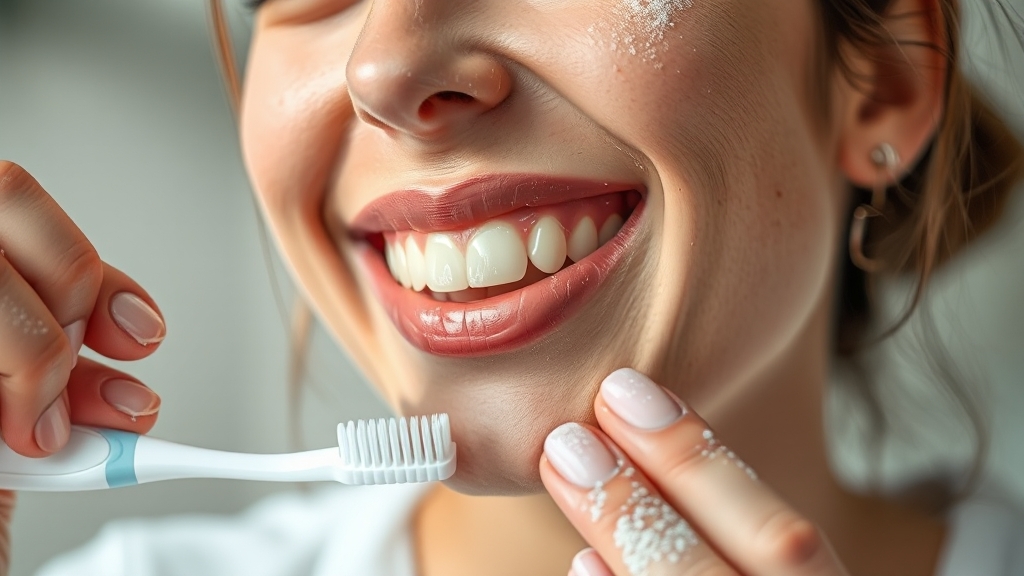 잇몸 내려앉음 예방 (realistic 스타일)