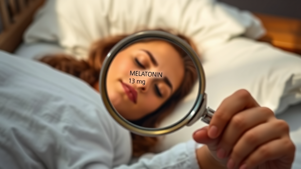 멜라토닌 선택 기준 (realistic 스타일)