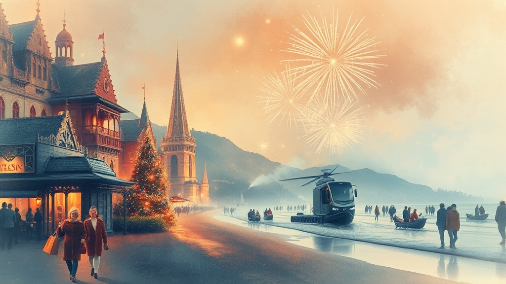 12월 해외여행 트렌드 (watercolor 스타일)