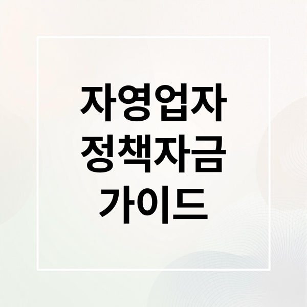자영업자
정책자금
가이드 (자영업자 사업자대출 정책자금)