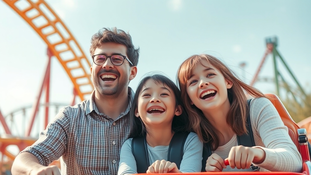 테마파크/체험 관광 꿀팁 (realistic 스타일)