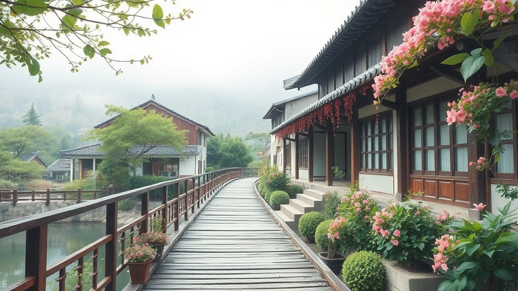 무섬마을 여행 정보: 교통, 숙박, 주변 관광지 안내 (watercolor 스타일)