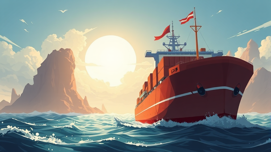 중동 정세 불안: 장금상선의 기회와 리스크 (illustration 스타일)