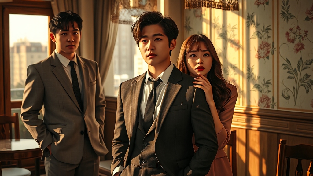 주요 인물 관계도 (realistic 스타일)