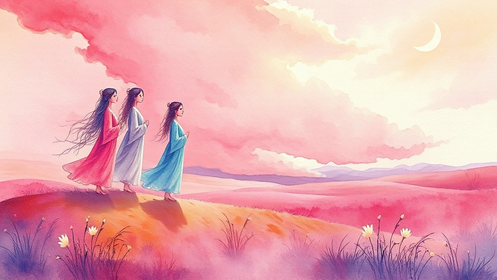 꿈 해몽 시 고려 사항 (watercolor 스타일)
