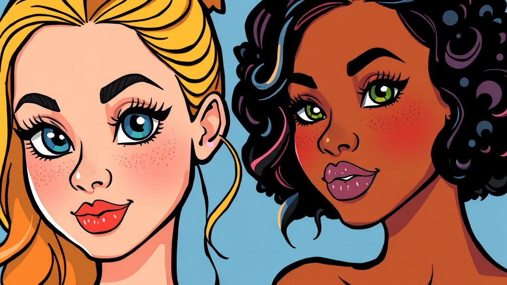 퍼스널 컬러 활용 메이크업 팁 (cartoon 스타일)