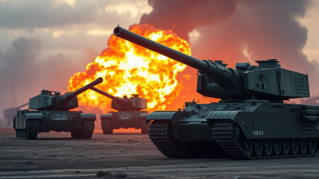 전쟁 시 주목해야 할 핵심 수혜주: 방산 및 군수 산업 (realistic 스타일)