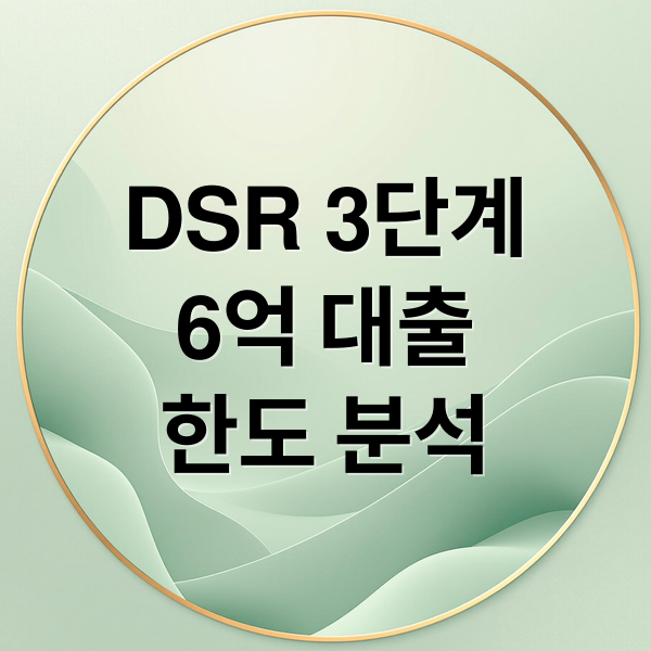 DSR 3단계
6억 대출
한도 분석 (DSR 3단계 6억 주택 구매)