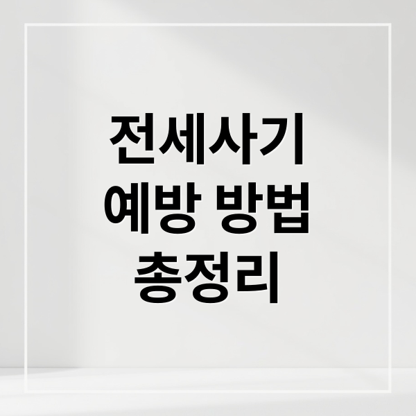 전세사기
예방 방법
총정리 (전세 사기 피하는 방법)