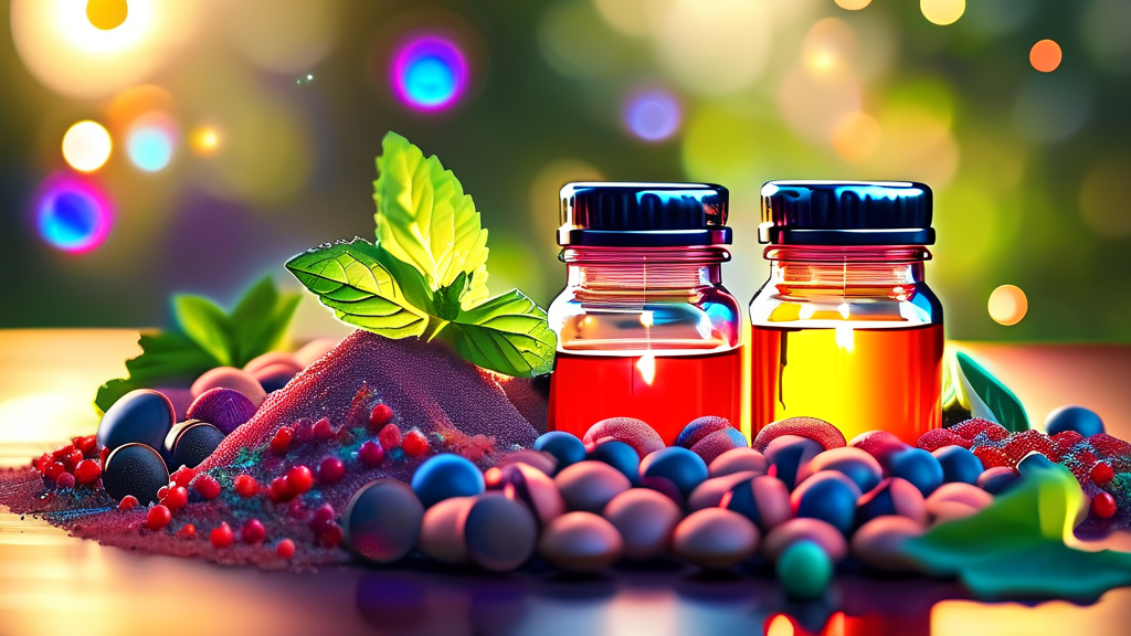 다이어트 보조제 핵심 성분 분석 (realistic 스타일)