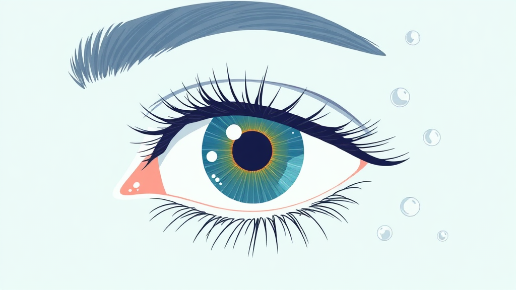 안구건조증 진단: IDRA 검사 (illustration 스타일)