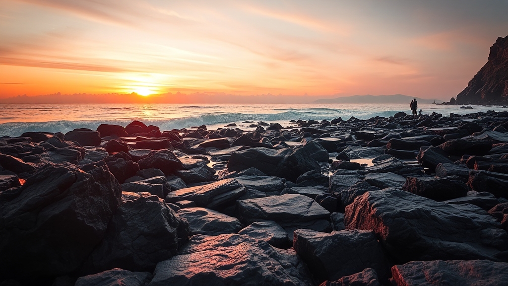 광치기해변의 아름다움 (realistic 스타일)