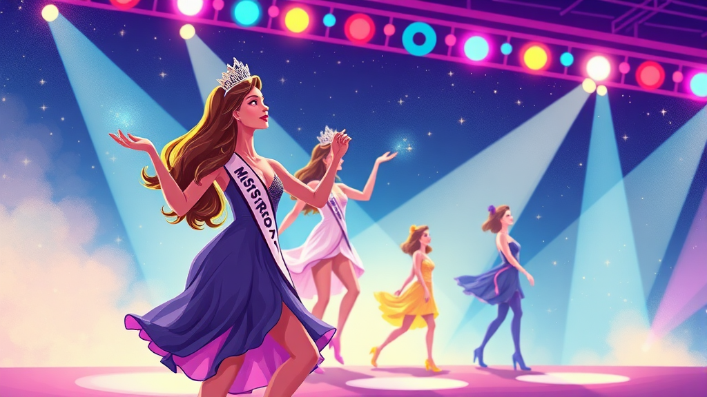 주요 참가자 프로필: 누가 왕관을 차지할까? (illustration 스타일)