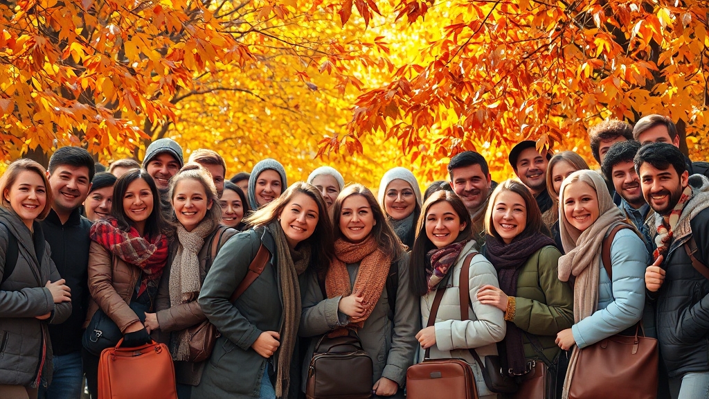 가을 여행 준비물 (realistic 스타일)