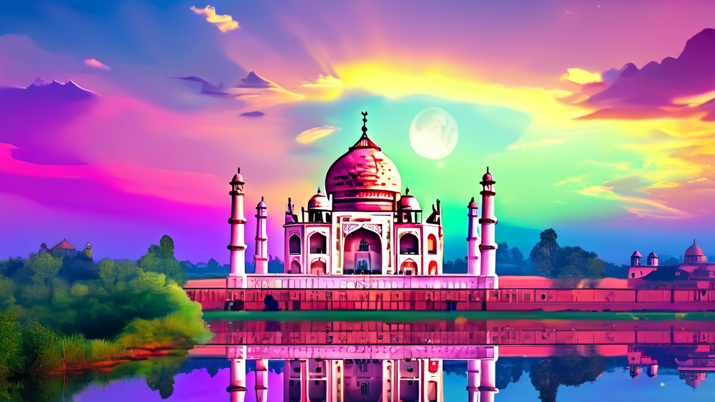 인도 여행: 신비로운 문화와 자연 속으로 (realistic 스타일)