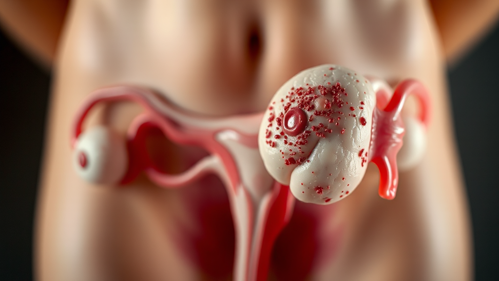 다낭성 난소 증후군 진단 방법 (realistic 스타일)