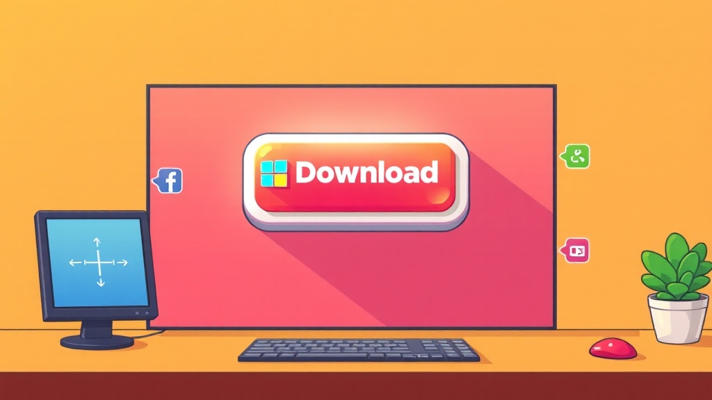 PC 카톡 다운로드 초간단 방법 (cartoon 스타일)