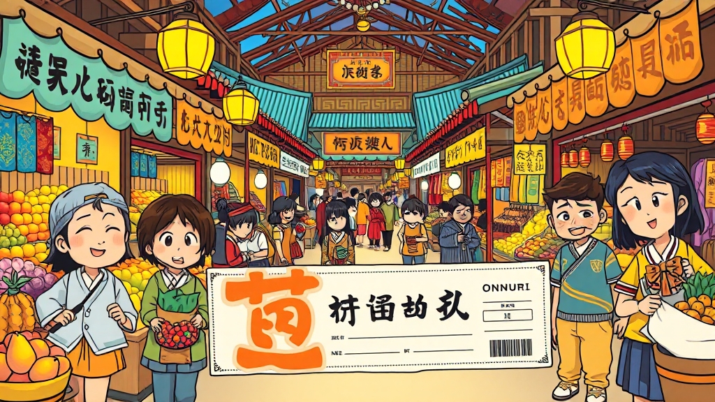 온누리상품권, 어디서 쓸까? (cartoon 스타일)