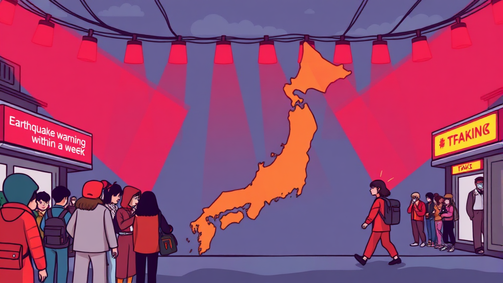 일본 정부 경고 및 조치 (cartoon 스타일)
