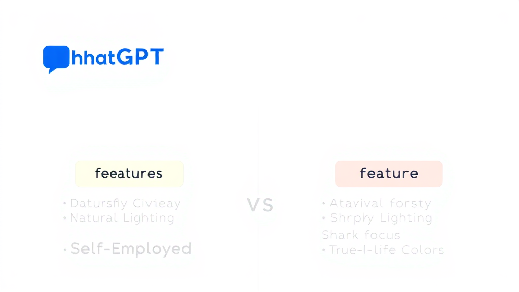 챗GPT 무료 vs 유료: 기능 및 요금 비교 (realistic 스타일)