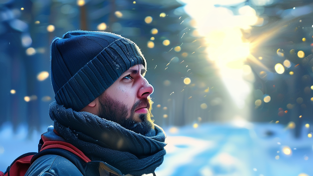 콧물, 재채기, 눈 가려움증: 알레르기와의 싸움 (realistic 스타일)