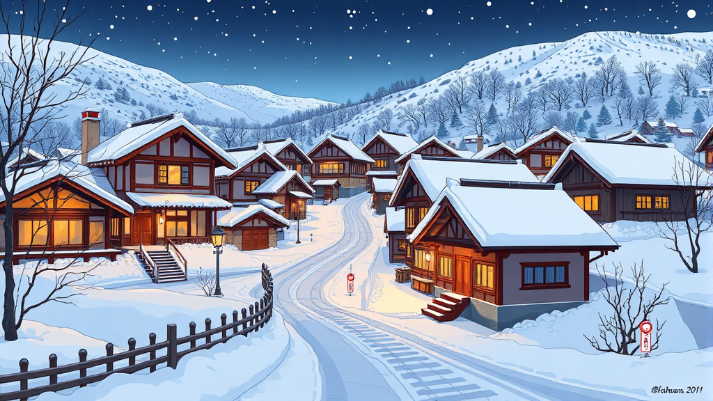 다카야마 & 시라카와고 (cartoon 스타일)