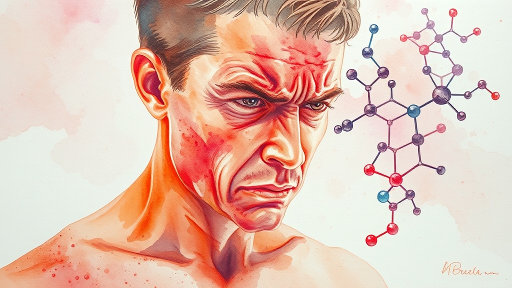 콜린성 두드러기, 왜 생길까? (watercolor 스타일)