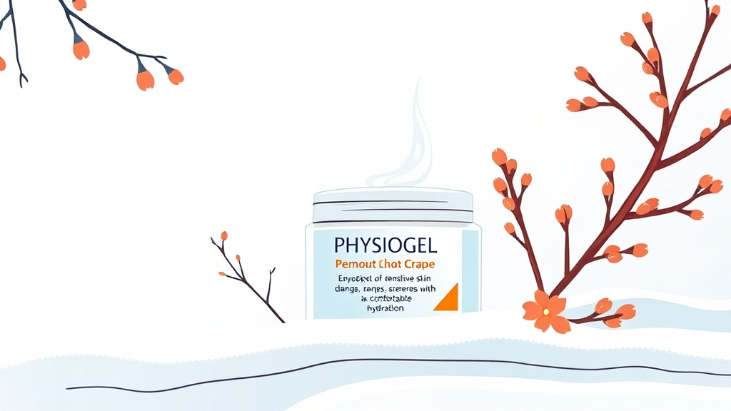 환절기 예민 피부, 피지오겔 DMT 페이셜 크림으로 편안하게 (illustration 스타일)