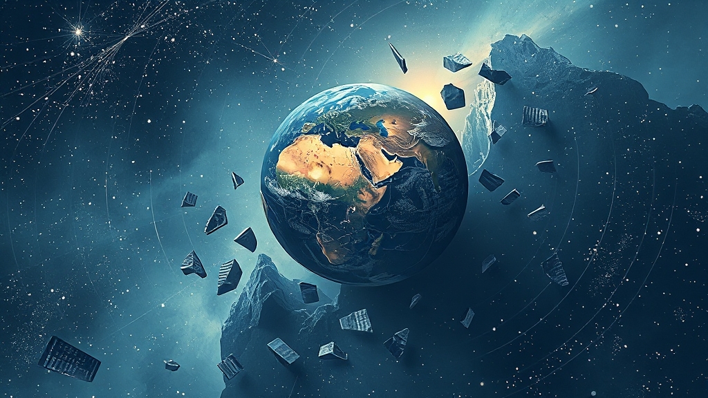 인류 문명과 우주 종말 시나리오의 관계 (illustration 스타일)