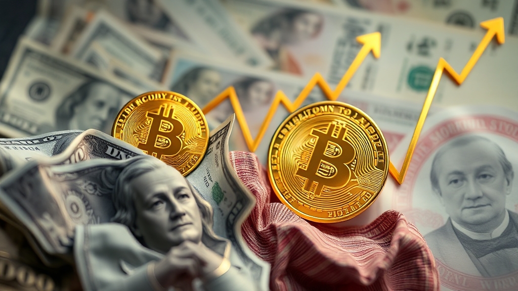 미국 주식, 금, 비트코인 투자 동향 (realistic 스타일)