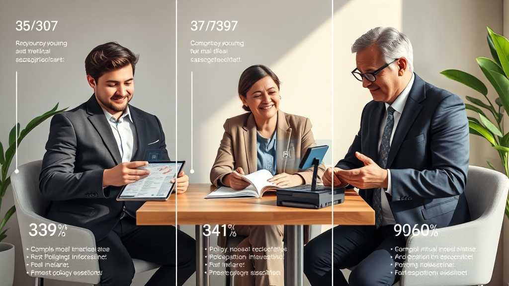 연령별 가입 사례, 나에게 맞는 플랜은? (realistic 스타일)