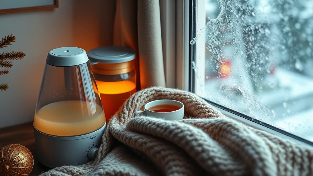 보온 용품 활용 & 환경 조성 (realistic 스타일)