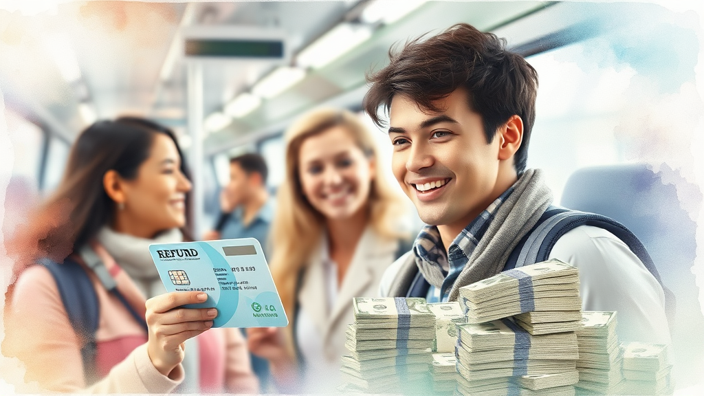 ‘모두의 카드’ 환급 기준 및 예시 (watercolor 스타일)