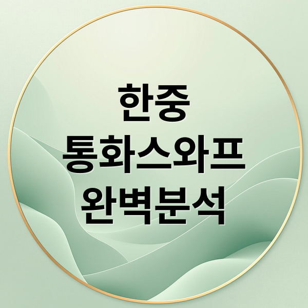 한중
통화스와프
완벽분석 (한중 통화스와프)