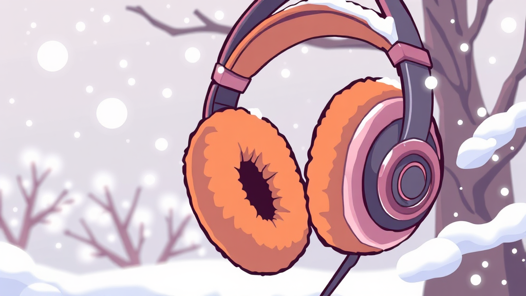 겨울 헤드폰 완벽 가이드 6 겨울철 헤드폰 사용 시 고려사항 (cartoon 스타일)