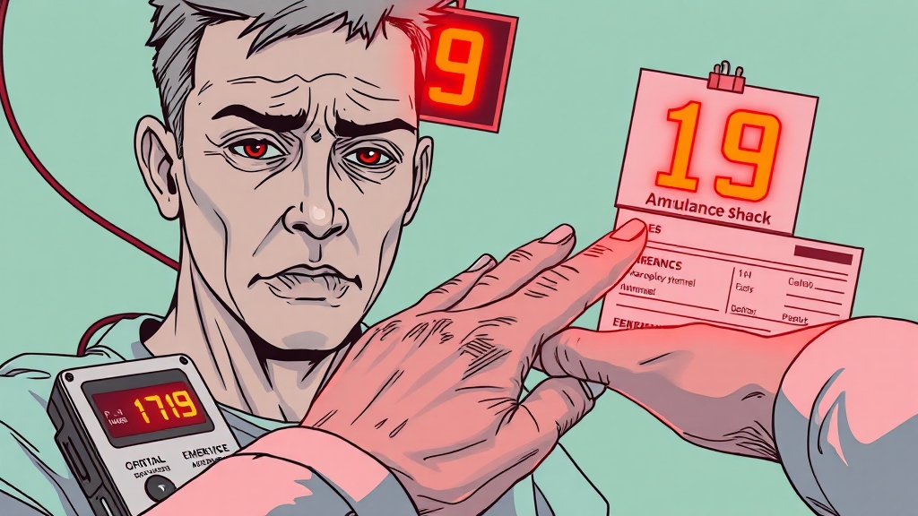 응급 상황, 어떻게 대처해야 할까요? (illustration 스타일)