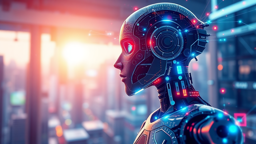 4차 산업혁명 핵심 기술 분야 (realistic 스타일)