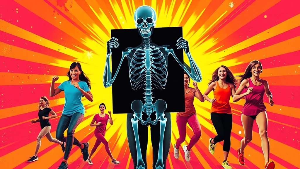 건강한 뼈를 위한 종합 관리법 (popart 스타일)