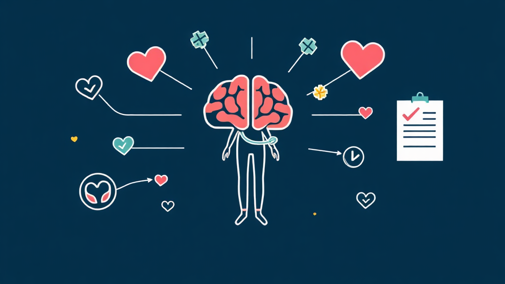 나의 건강지능 점수는? 자가 진단 체크리스트 (illustration 스타일)