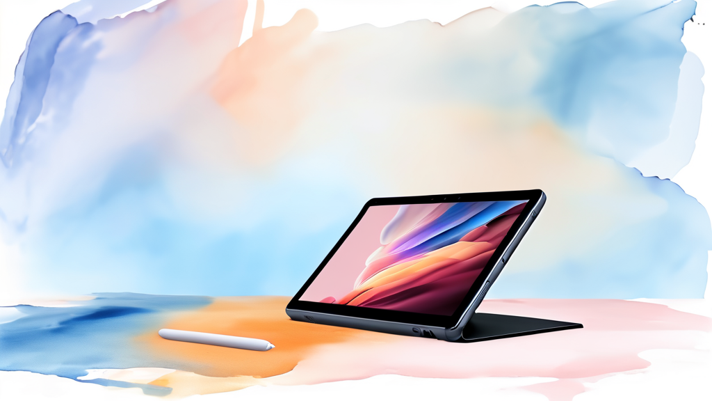 갤럭시탭 S9 5G 활용 사례 및 팁 (watercolor 스타일)