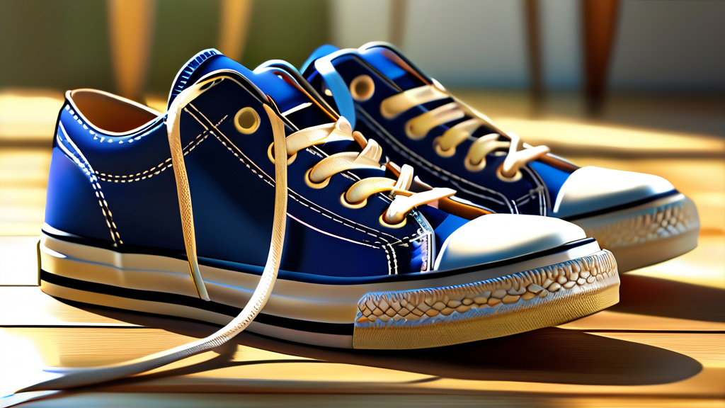 더블 매듭으로 신발끈 단단하게 묶기 (realistic 스타일)