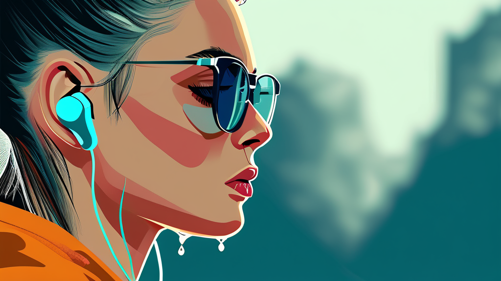 QCY 골전도 이어폰, 두 달 사용 후 총평 및 추천 대상 (illustration 스타일)