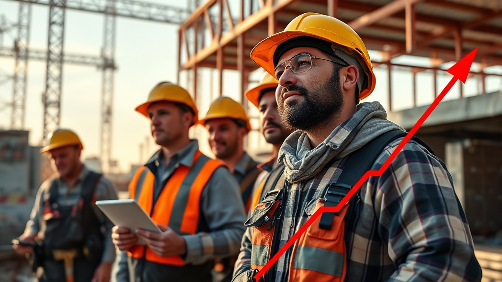 2024 건설업 임금실태조사 분석 (realistic 스타일)